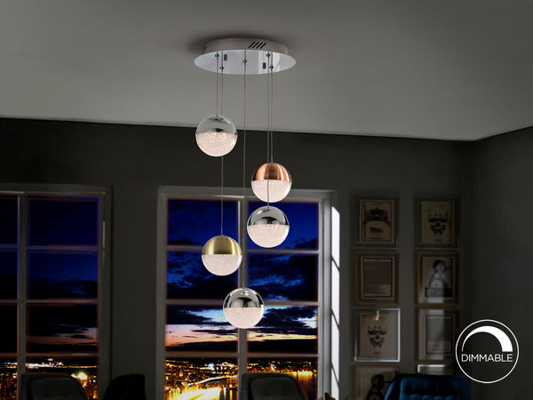 Lampara 5 Luces Led Sphere Color - Lámparas de Techo - Granada Maison