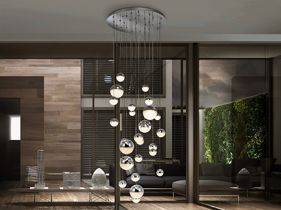 Gran Lamp Sphere Ø80 27 Luces Cromo Cct - Lámparas Grandes - Granada Maison