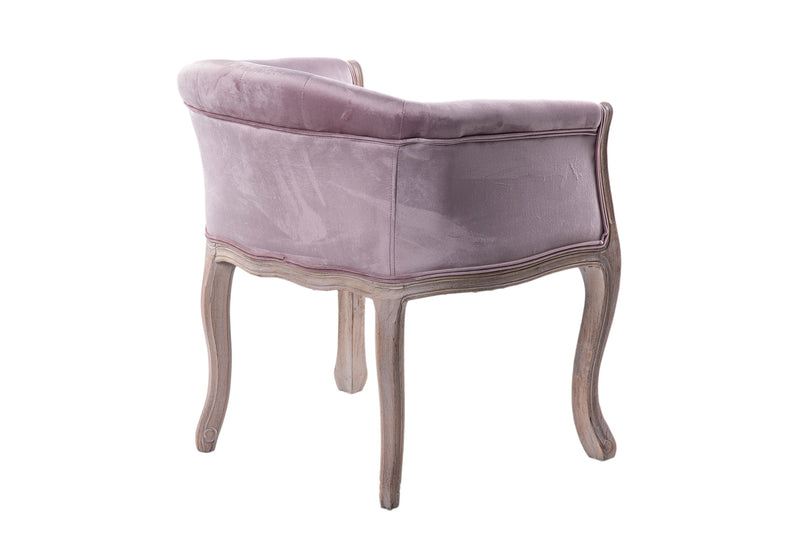 Butaca Velvet Capitone Patas Madera 61x61x71 Cm - Sillas y Sillones - Granada Maison