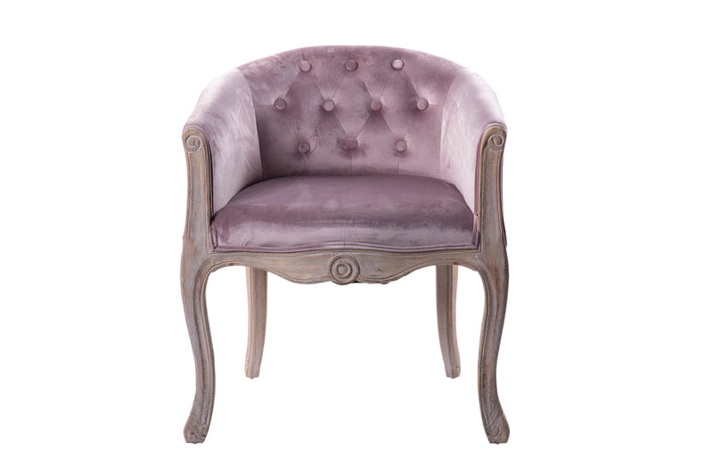 Butaca Velvet Capitone Patas Madera 61x61x71 Cm - Sillas y Sillones - Granada Maison