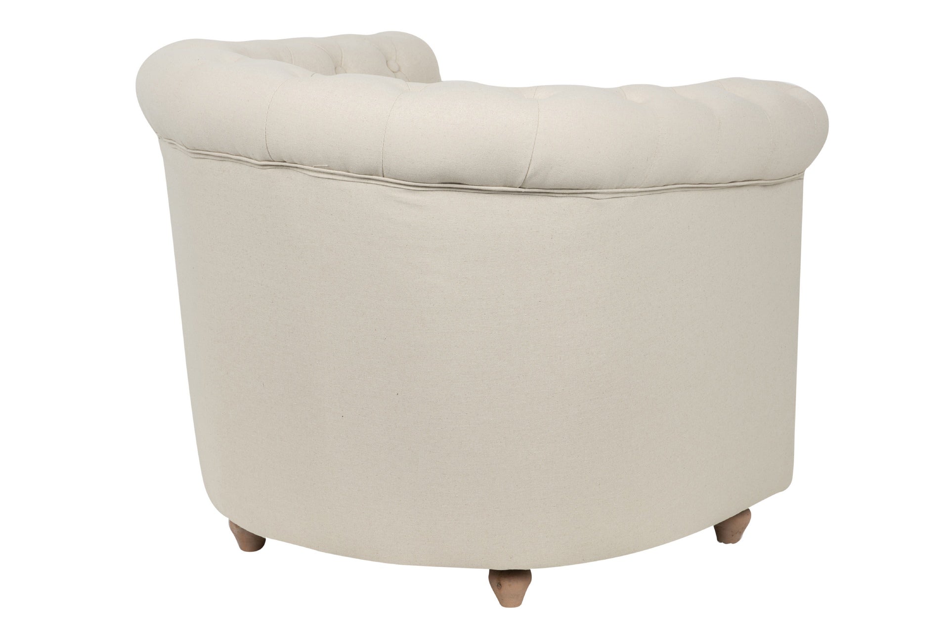 Butaca Lino Beige Capitone Tachuelas 80x80x72 Cm - Sillas y Sillones - Granada Maison