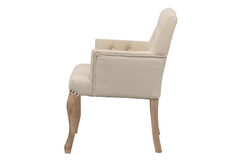 Butaca Lino Beige Capit. Patas Madera 59x62x85 Cm - Sillas y Sillones - Granada Maison