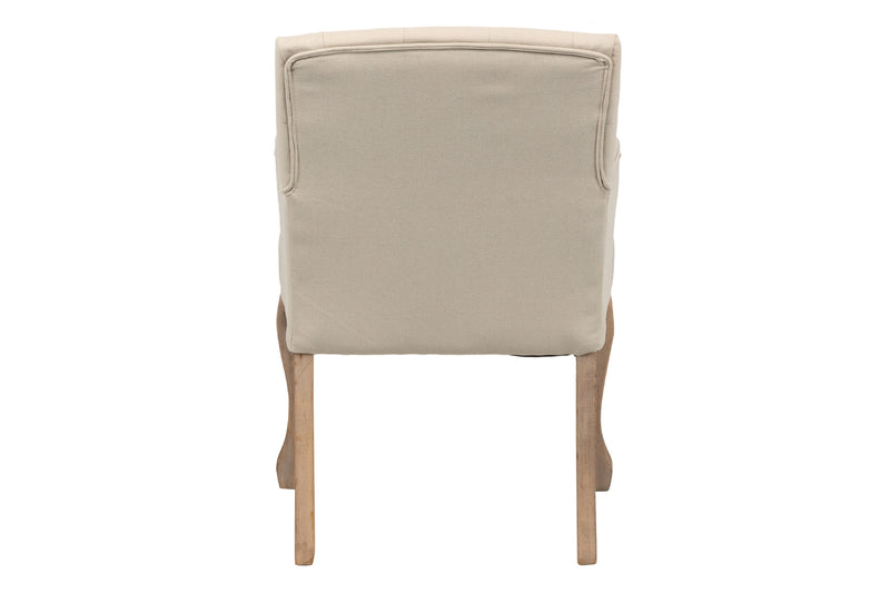 Butaca Lino Beige Capit. Patas Madera 59x62x85 Cm - Sillas y Sillones - Granada Maison