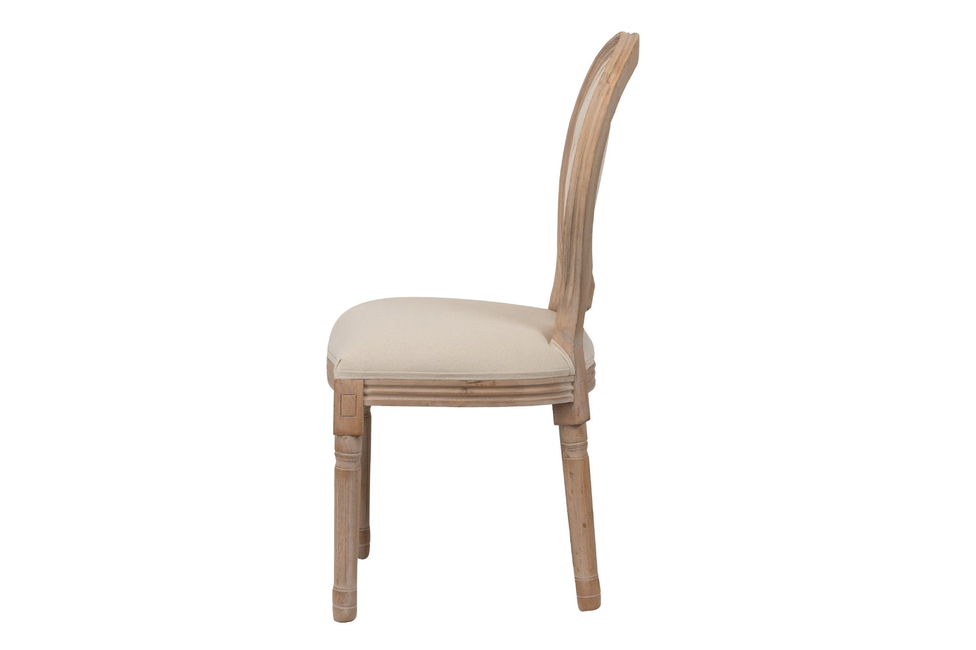 Silla Lino Beige Capitone 48x46x96 Cm - Sillas y Sillones - Granada Maison