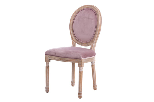 Silla Velvet Rosa Patas Madera 48x46x96 Cm - Sillas y Sillones - Granada Maison