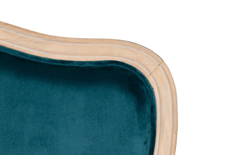 Butaca Velvet-madera Azul 64x72x92 Cm - Sillas y Sillones - Granada Maison