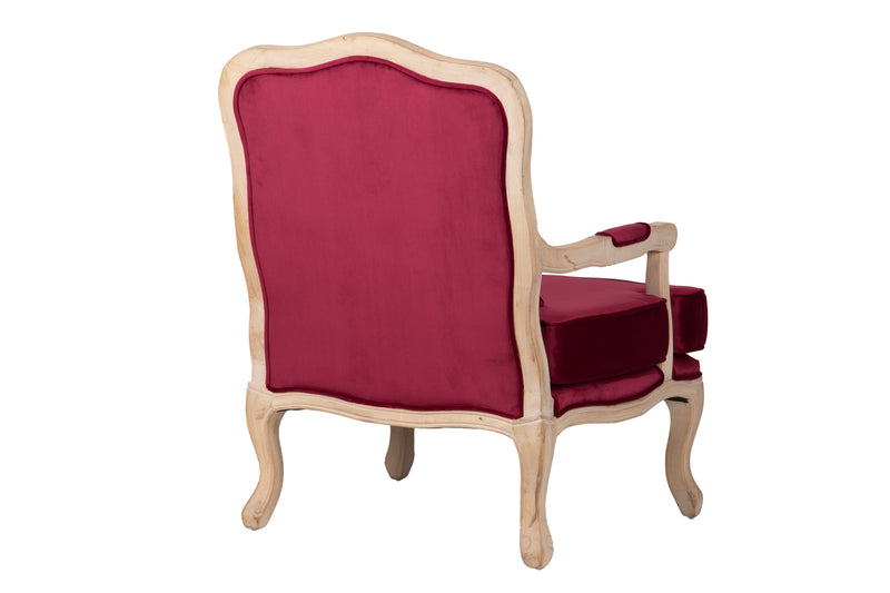 Butaca Velvet-madera Granate 64x72x92 Cm - Sillas y Sillones - Granada Maison