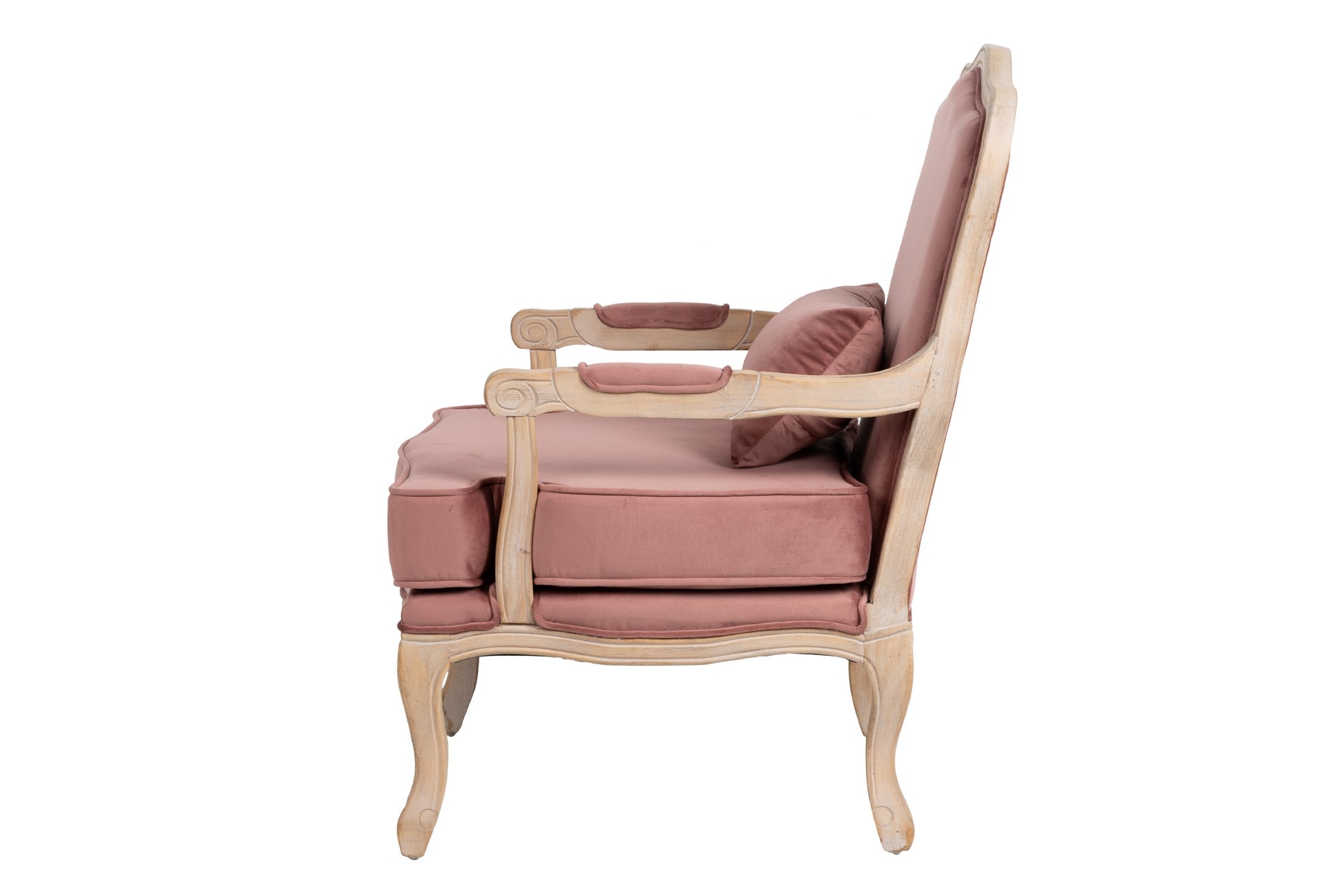 Butaca Velvet-madera Melocoton 64x72x92 Cm - Sillas y Sillones - Granada Maison