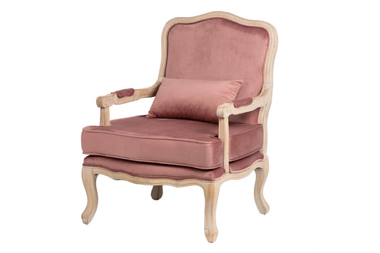 Butaca Velvet-madera Melocoton 64x72x92 Cm - Sillas y Sillones - Granada Maison