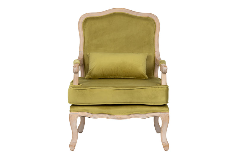 Butaca Velvet-madera Verde Oliva 64x72x92 Cm - Sillas y Sillones - Granada Maison