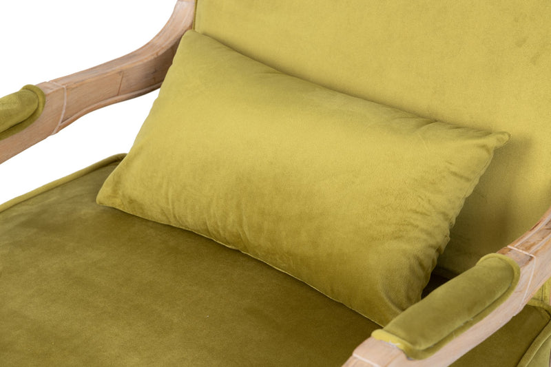 Butaca Velvet-madera Verde Oliva 64x72x92 Cm - Sillas y Sillones - Granada Maison