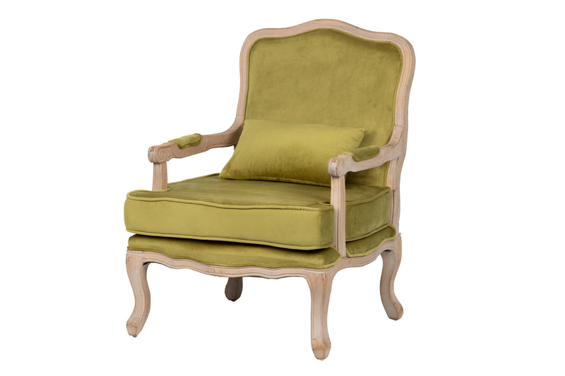 Butaca Velvet-madera Verde Oliva 64x72x92 Cm - Sillas y Sillones - Granada Maison