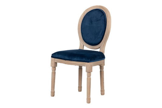 Silla Velvet Azul Patas Madera 48x46x96 Cm - Sillas y Sillones - Granada Maison