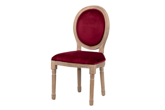 Silla Velvet Granate Patas Madera 48x46x96 Cm - Sillas y Sillones - Granada Maison