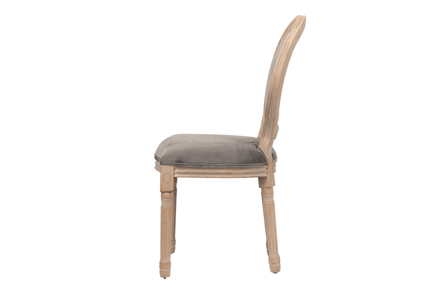 Silla Velvet Gris Patas Madera 48x46x96 Cm - Sillas y Sillones - Granada Maison