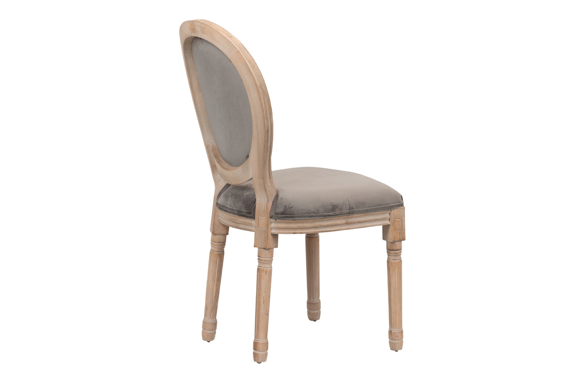 Silla Velvet Gris Patas Madera 48x46x96 Cm - Sillas y Sillones - Granada Maison