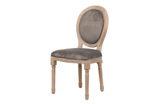 Silla Velvet Gris Patas Madera 48x46x96 Cm - Sillas y Sillones - Granada Maison