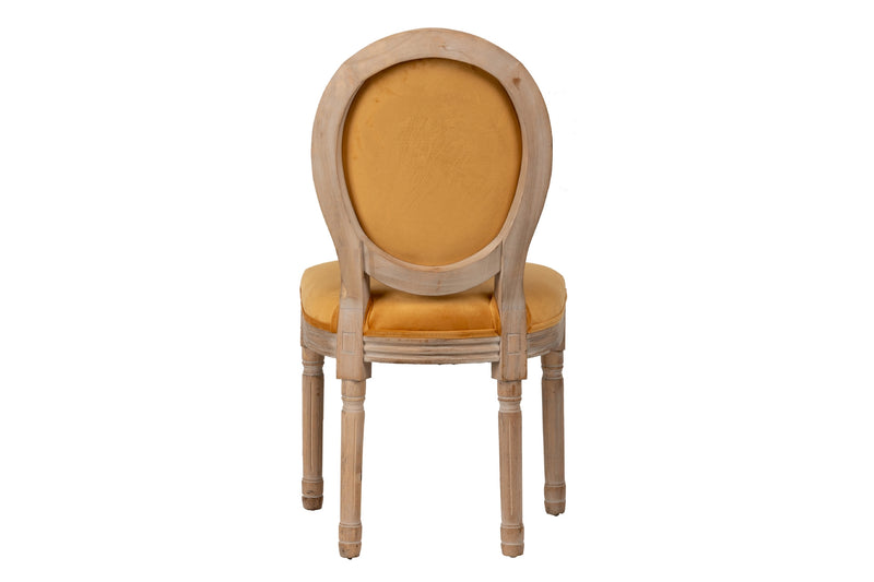 Silla Velvet Mostaza Patas Madera 48x46x96 Cm - Sillas y Sillones - Granada Maison