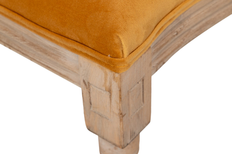 Silla Velvet Mostaza Patas Madera 48x46x96 Cm - Sillas y Sillones - Granada Maison