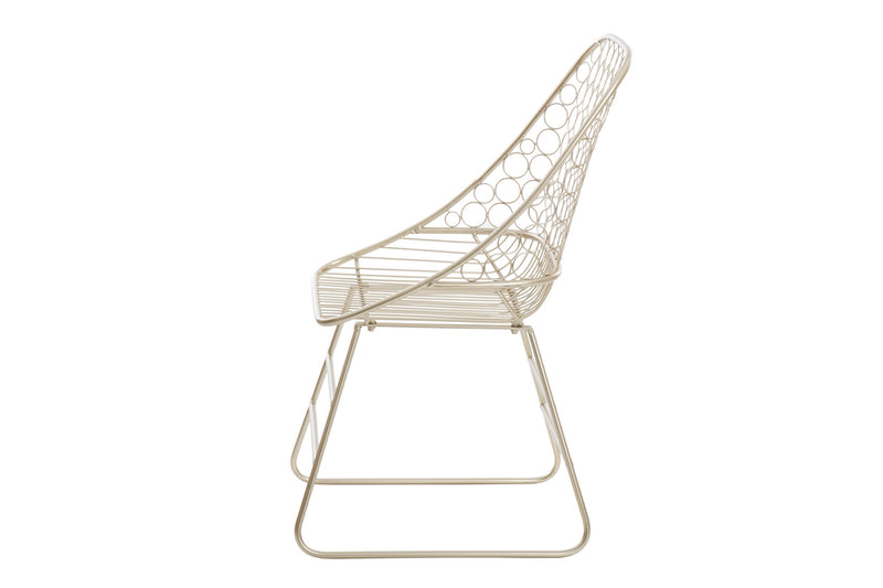 Silla Metal Champagne 46x52x89 Cm - Sillas y Sillones - Granada Maison