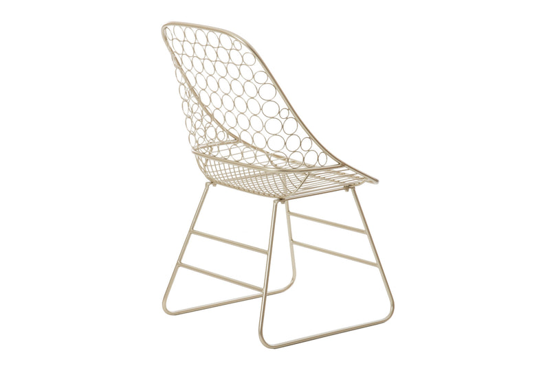 Silla Metal Champagne 46x52x89 Cm - Sillas y Sillones - Granada Maison