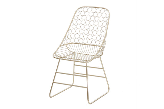 Silla Metal Champagne 46x52x89 Cm - Sillas y Sillones - Granada Maison