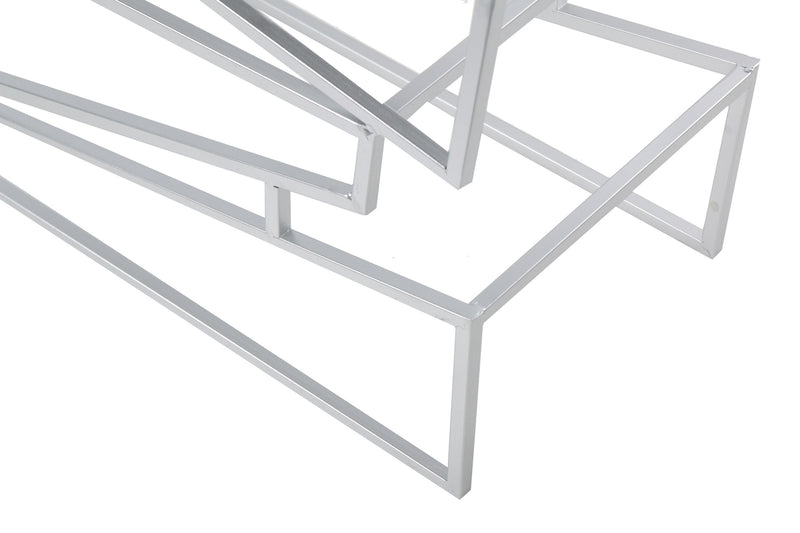 Consola Metal Plata Tapa Espejo 99.5x31.5x69.5cm - Consolas y Recibidores - Granada Maison