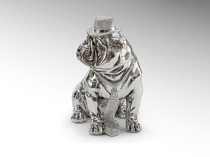 Figura Mediana Bull Dog Cromo - Figuras Decorativas - Granada Maison