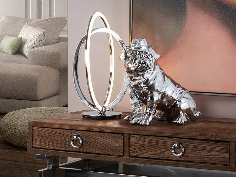 Figura Pequeño Bull Dog Cromo - Figuras Decorativas - Granada Maison