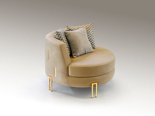 Viena Sillon 1P Beis Oro - Sillas y Sillones - Granada Maison