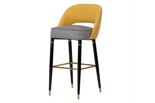 Norfolk Yellow Velvet Stool 51X53X102 Cm