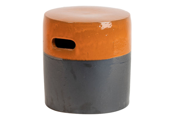 Grey Orange Side Table / Stool 38X38X42 Cm