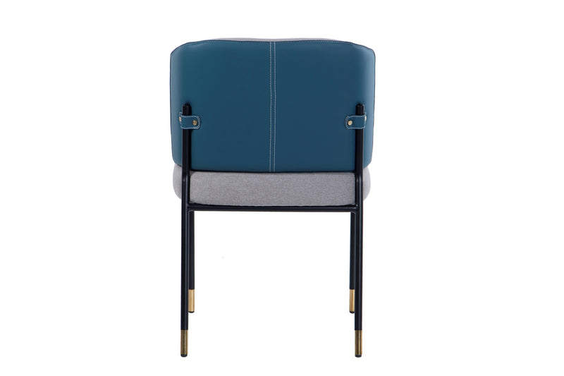 Laval Grey Blue Pu Chair 52X54X74 Cm