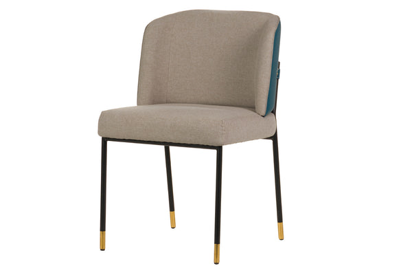 Laval Grey Blue Pu Chair 52X54X74 Cm