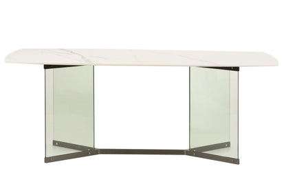 Mesa Comedor Marmol Cristal Nakin 200X100X75 Cm