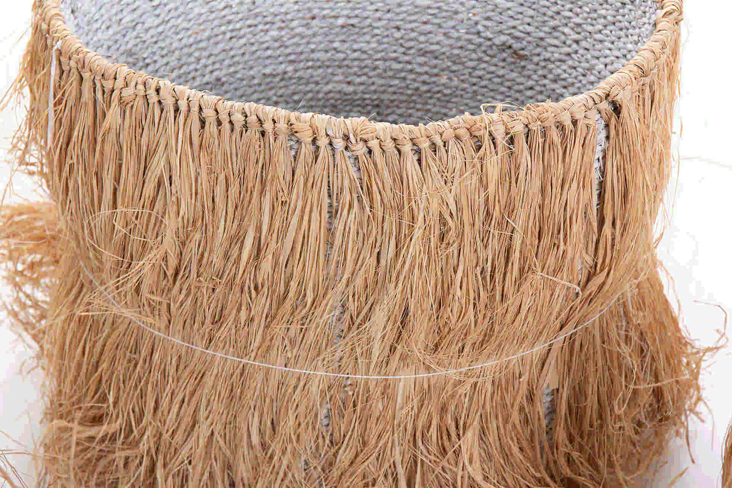 Raffia Set 3 Baskets 40X40X40/35X35X3/30X30X33 C