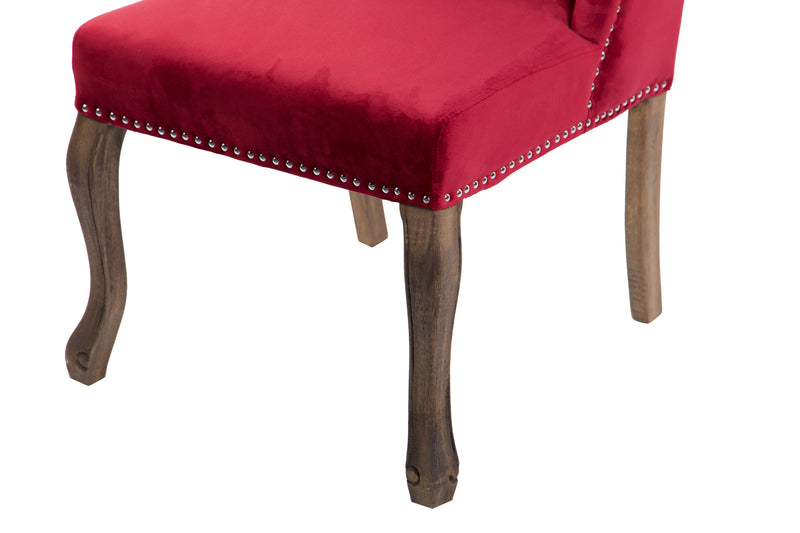 Silla Velvet Capitone Rojo Nelson 64x70x105 Cm - Sillas y Sillones - Granada Maison