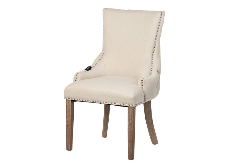 Richmond Linnen Capitone Beige Chair 63X63X98 Cm