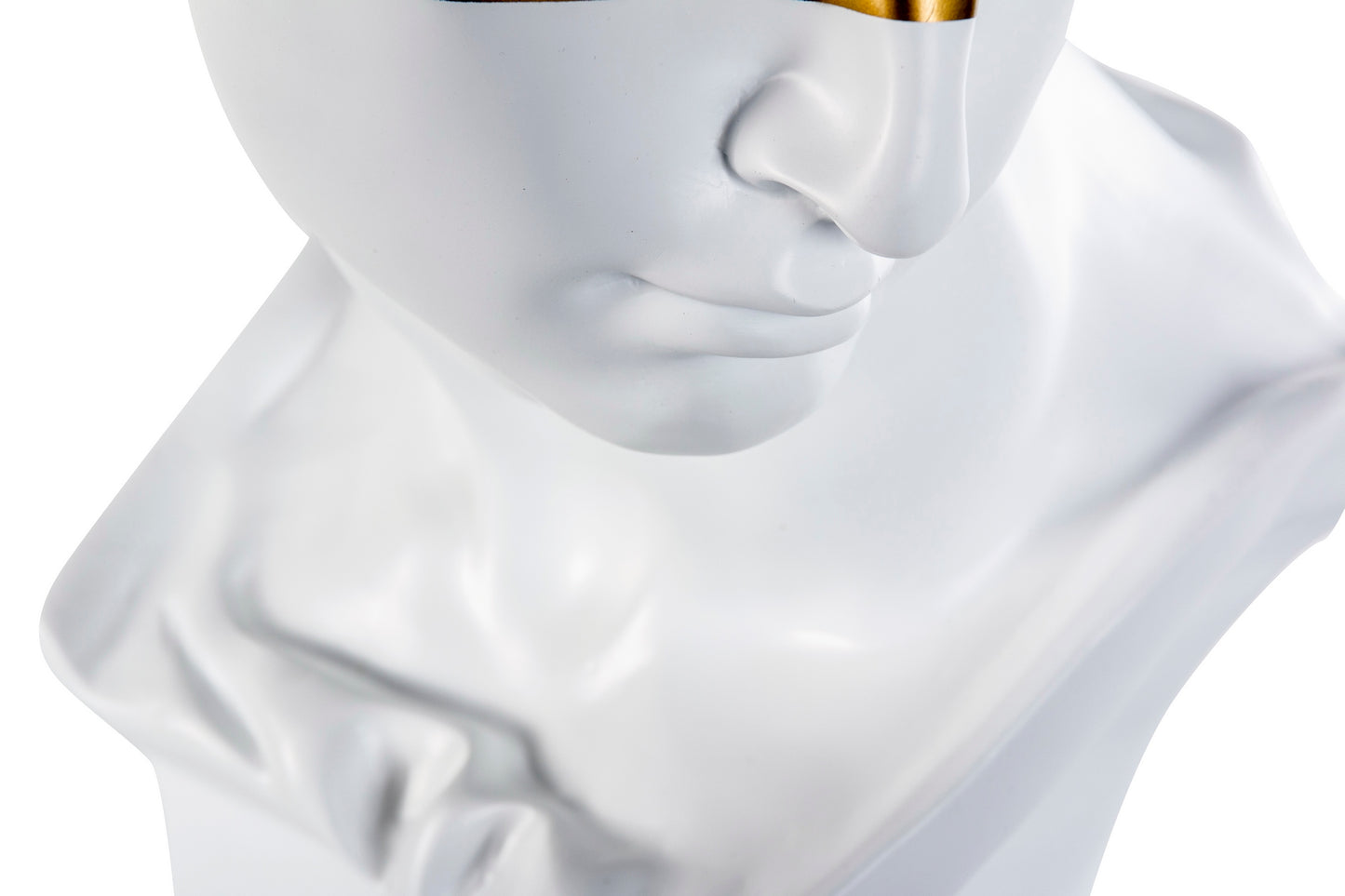 Figura Decoracion Resina Blanca/Dorada 32X33X58 Cm