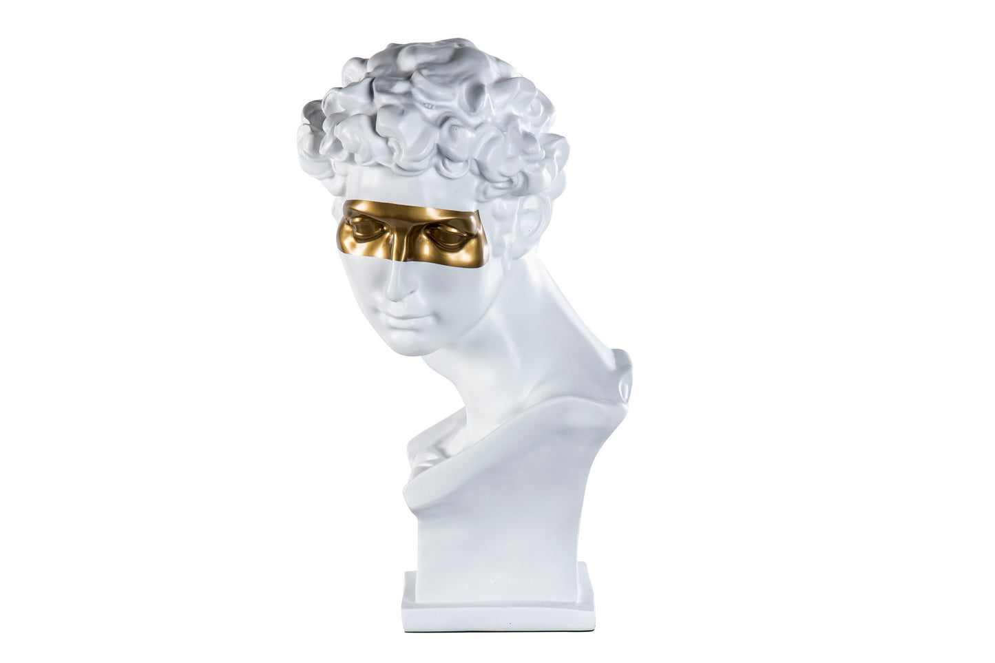 Figura Decoracion Resina Blanca/Dorada 32X33X58 Cm