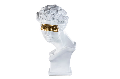 Figura Decoracion Resina Blanca/Dorada 32X33X58 Cm