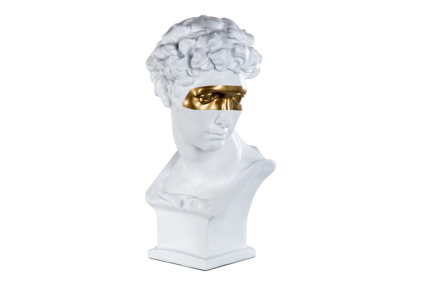 Figura Decoracion Resina Blanca/Dorada 32X33X58 Cm