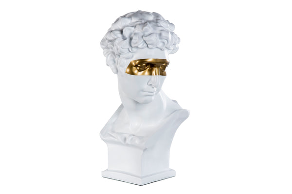 Figura Decoracion Resina Blanca/Dorada 32X33X58 Cm