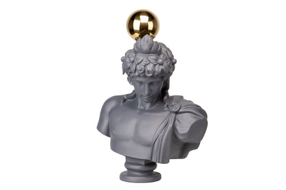 Figura Decoracion Resina/Inox Gris 44X27X62 Cm