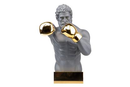 Boxeador Resina/Metal Gris 33X56X56 Cm