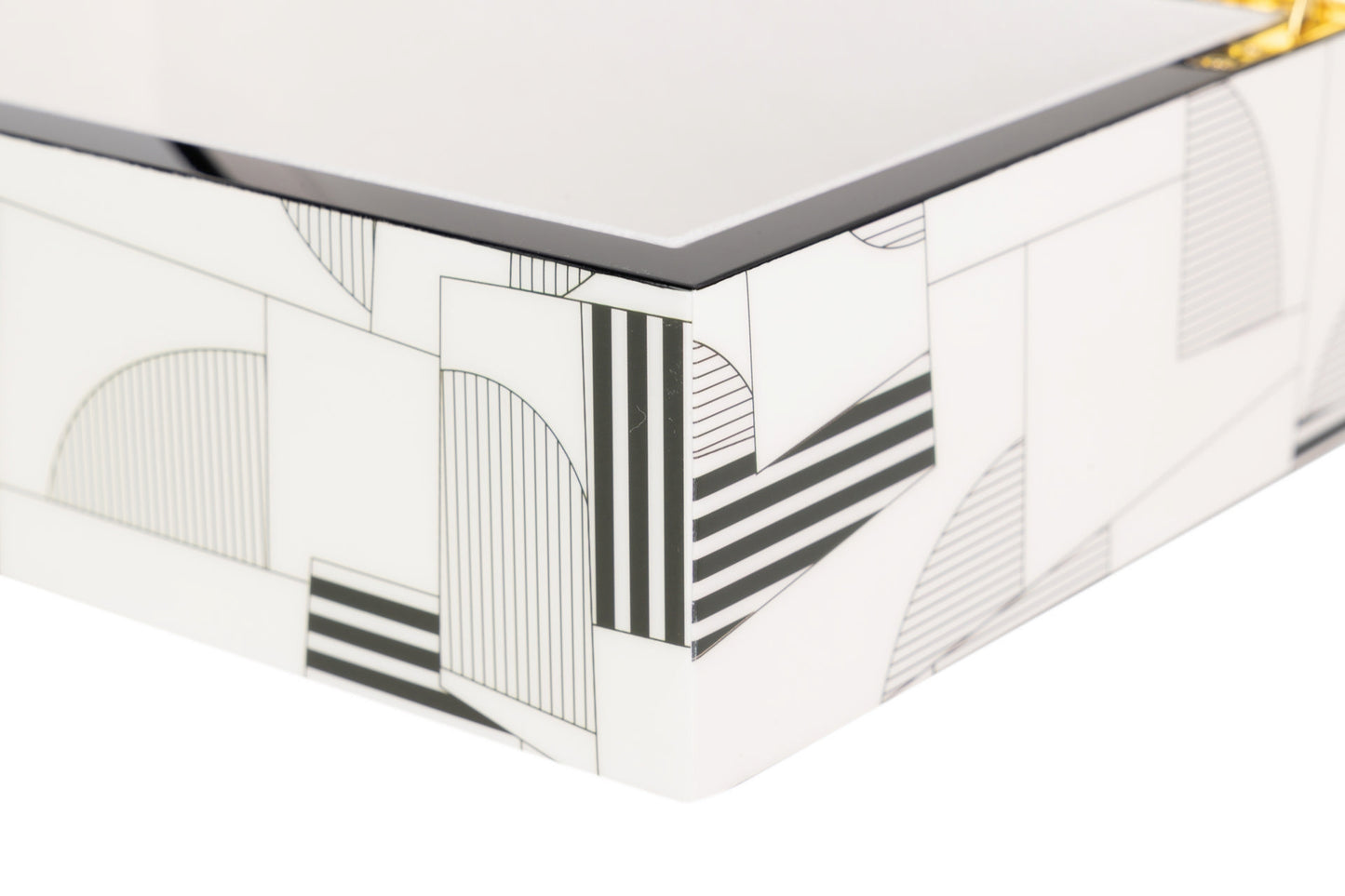 Caja Mdf Gris Blanco 28X18X10 Cm