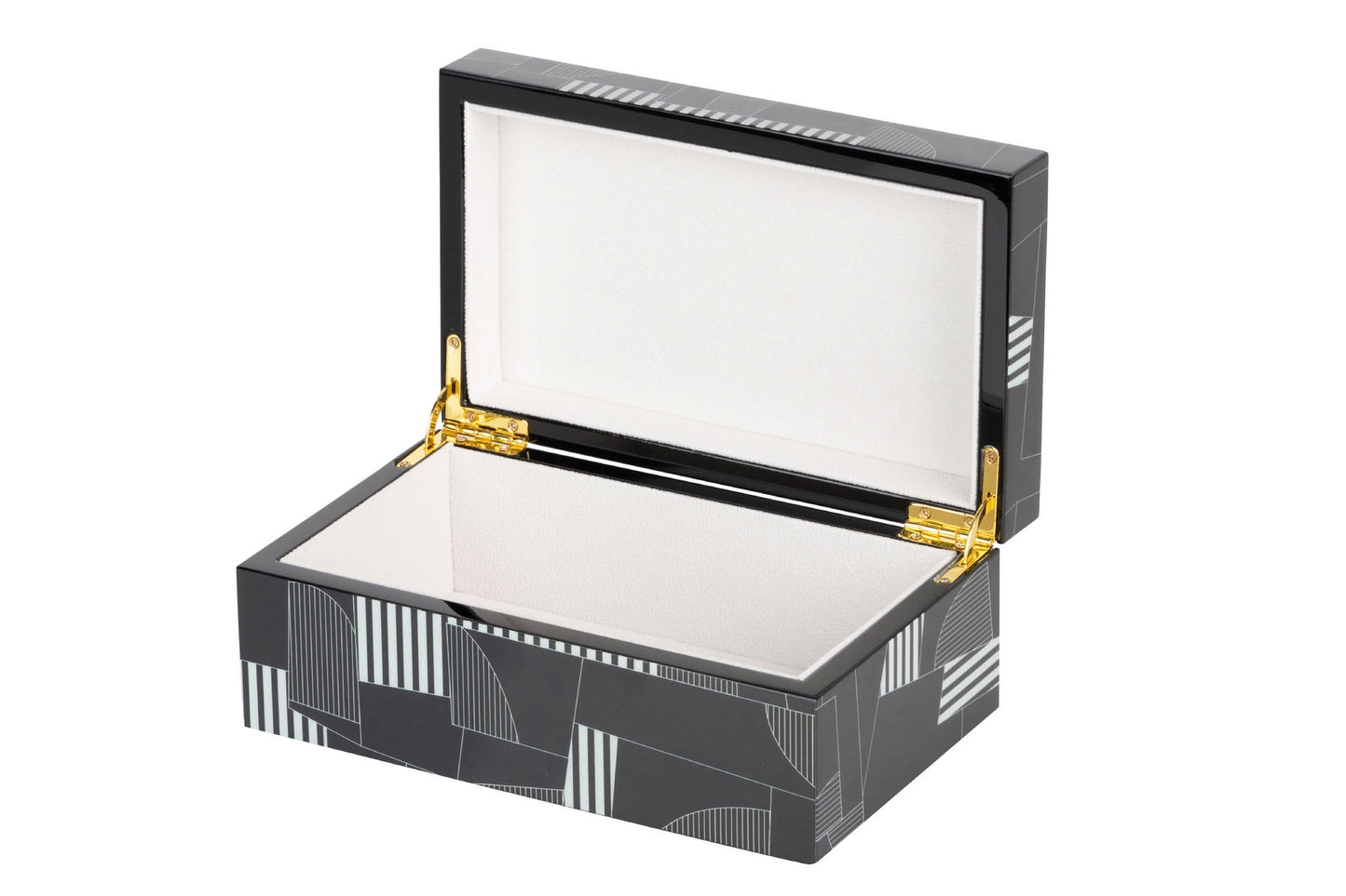 Caja Mdf Negro Gris 20X12X8 Cm