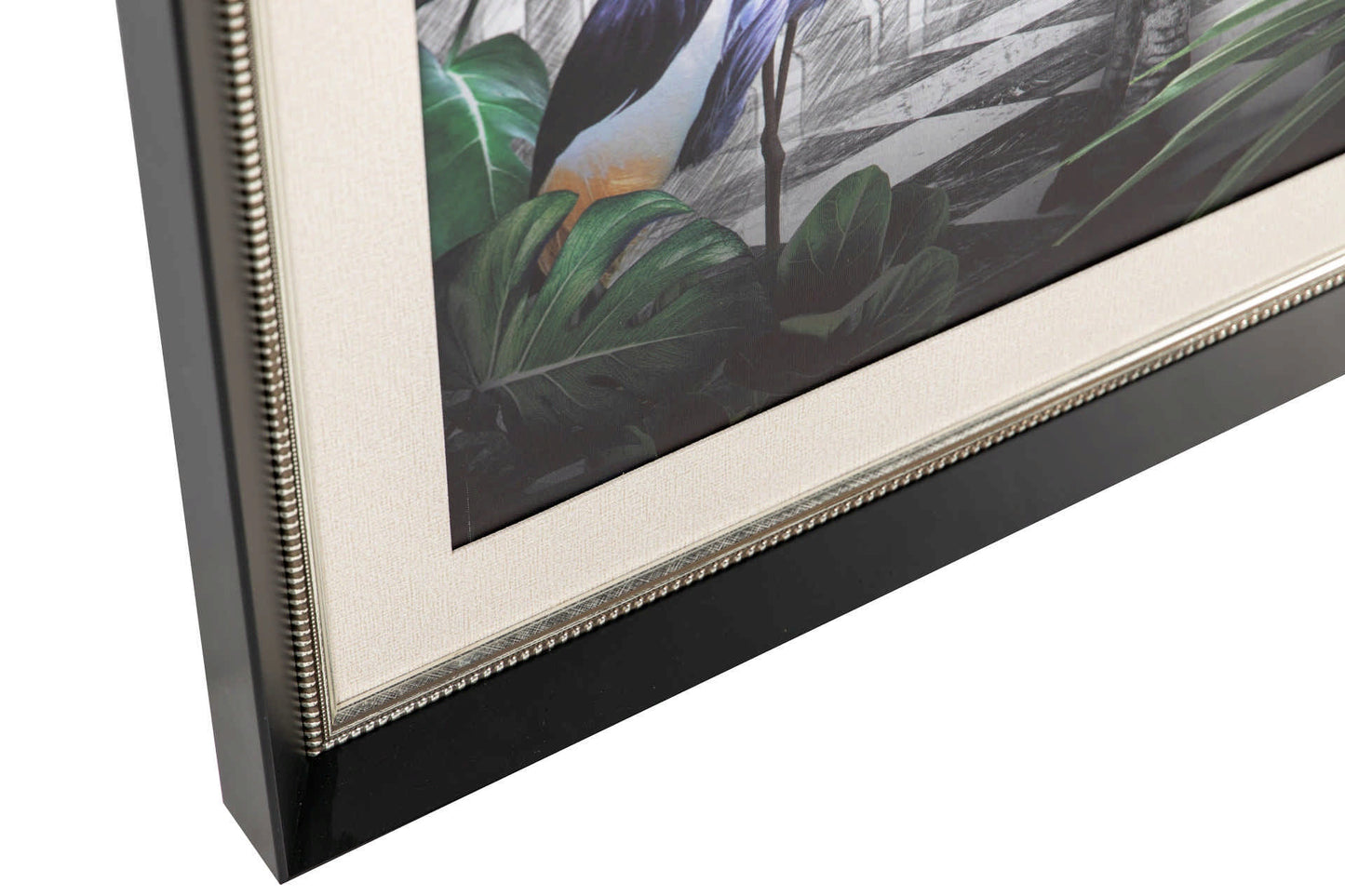 Cuadro Pavo Real Con Marco Madera 96X4X125 Cm