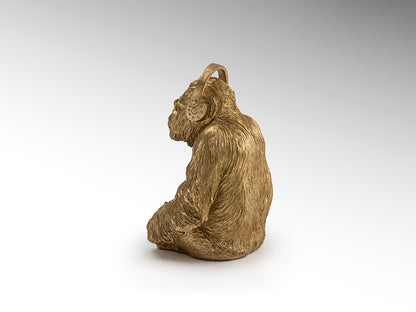 Figura Mediana Orangutan Music Oro - Figuras Decorativas - Granada Maison