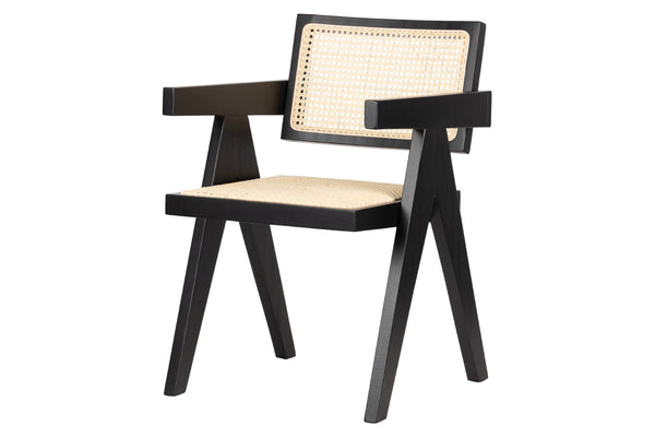 Malung Elm Black Rattan Chair 56X61X84 Cm